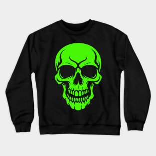 Neon Green Skull Crewneck Sweatshirt